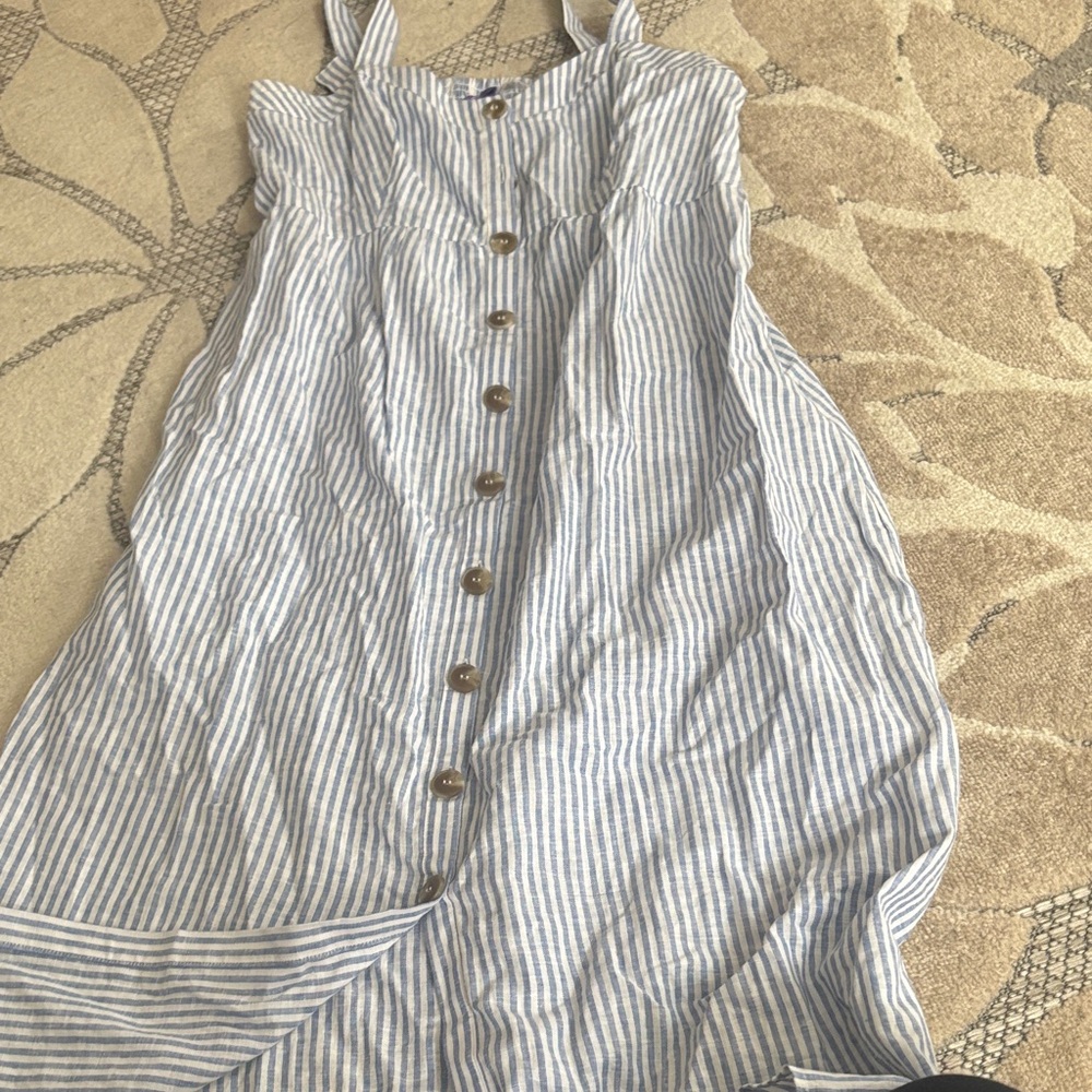 Seraphine Blue and White Textured Dress